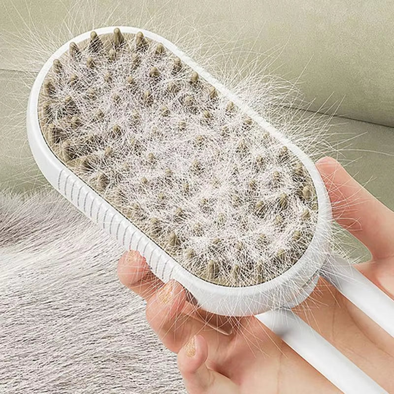 3-In-1 Dog Hair Brush Cat Hair Brush Electric Pet Cleaning Brush Steam Spray Brush Massage Hair Removal Comb anti Flying Brush