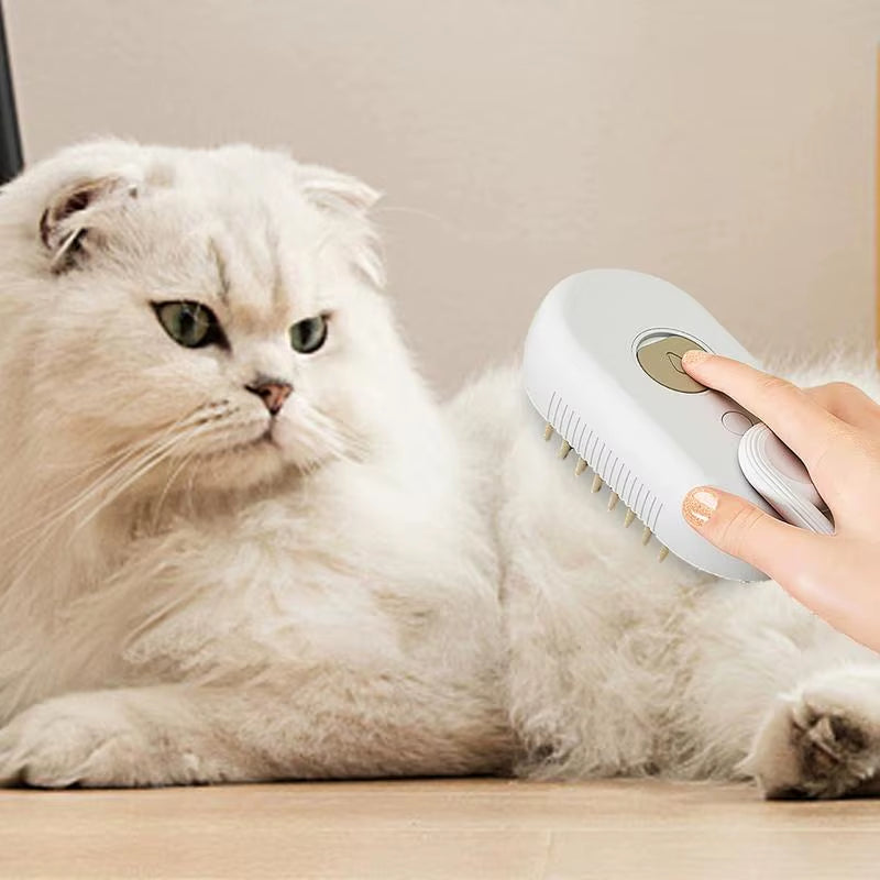 3-In-1 Dog Hair Brush Cat Hair Brush Electric Pet Cleaning Brush Steam Spray Brush Massage Hair Removal Comb anti Flying Brush