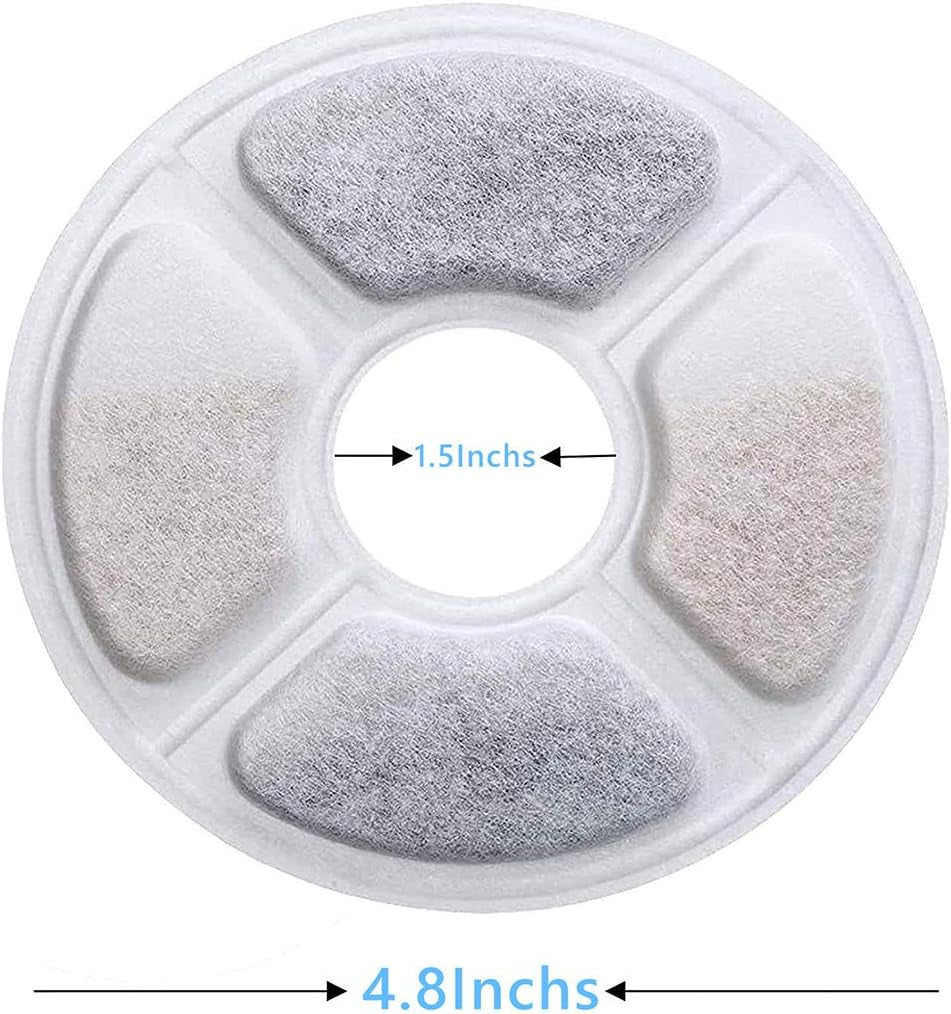 Cat Water Fountain Filters Replacement Premium Cotton Activated Carbon and Resin Ion Particles Replacement Pet Water Dispenser Filter for Cat&Dog Pet Water Fountain Filter Keep Water Fresh (10)