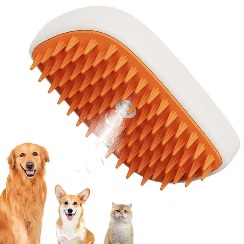 Steamy Cat Brush USB Rechargeable Steamy Pet Brush Dog Steam Brush Steam Cat Hair Brush Steam Cat Brush with Charging Cable For