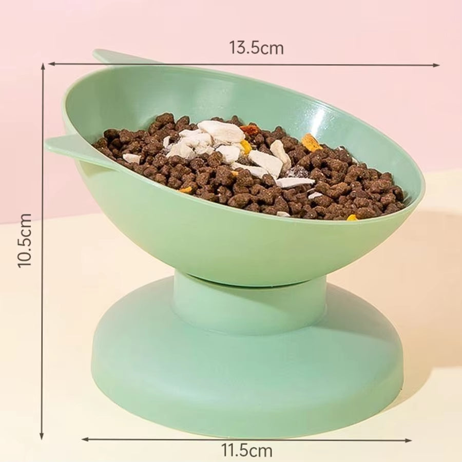 Cat Pet Feeding and Drinking Bowl, Dog Bowl, Cat Bowl, High Footed Slanted Mouth Bowl, Pet Supplies