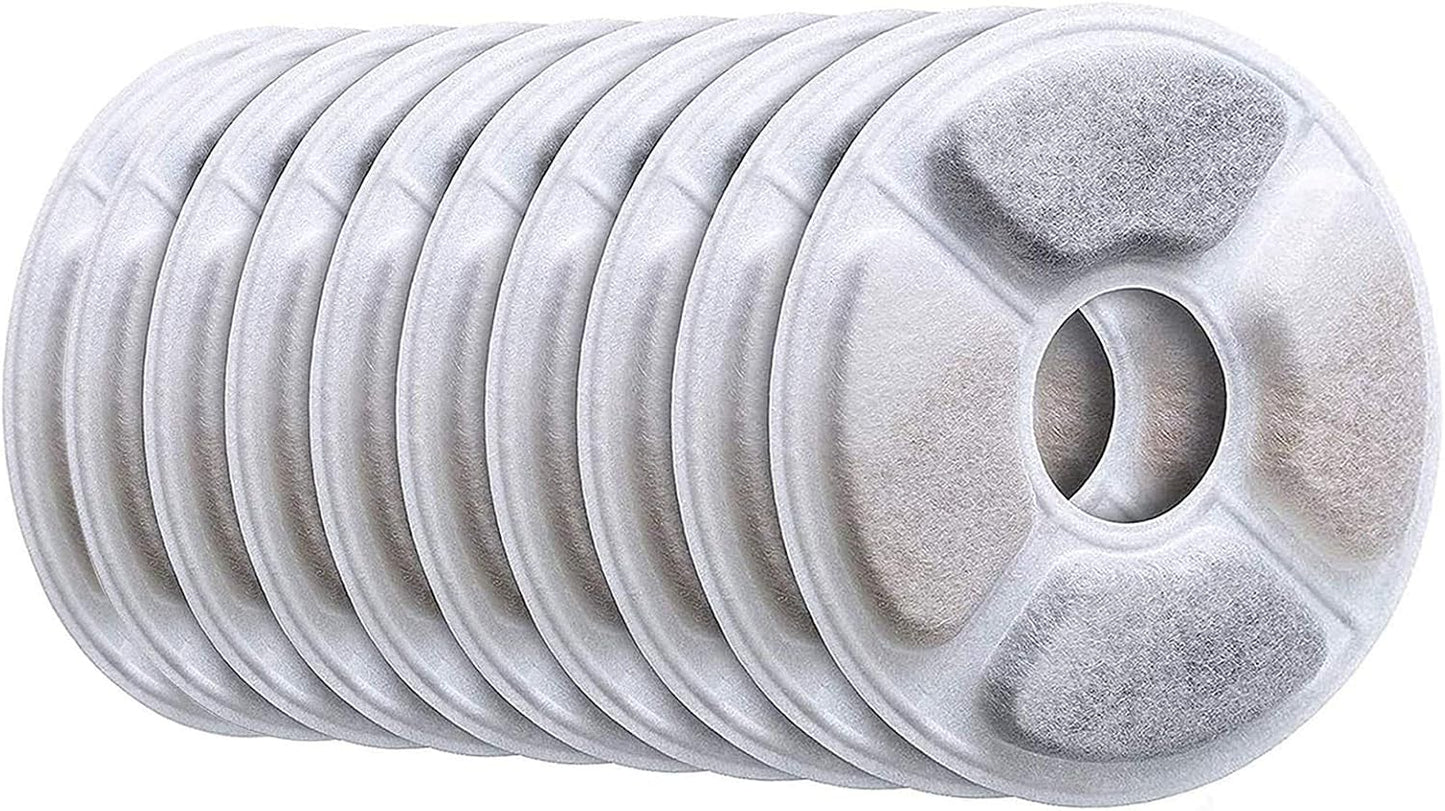 Cat Water Fountain Filters Replacement Premium Cotton Activated Carbon and Resin Ion Particles Replacement Pet Water Dispenser Filter for Cat&Dog Pet Water Fountain Filter Keep Water Fresh (10)