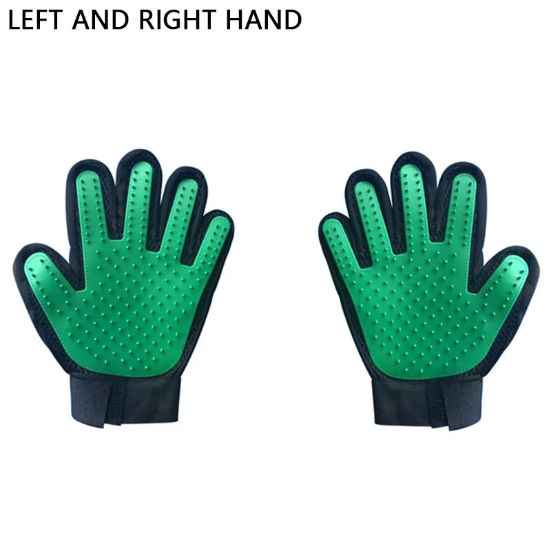 2Pcs Cat Grooming Glove for Cats Wool Glove Pet Hair Deshedding Brush Comb Glove for Pet Dog Cleaning Massage Glove for Animal