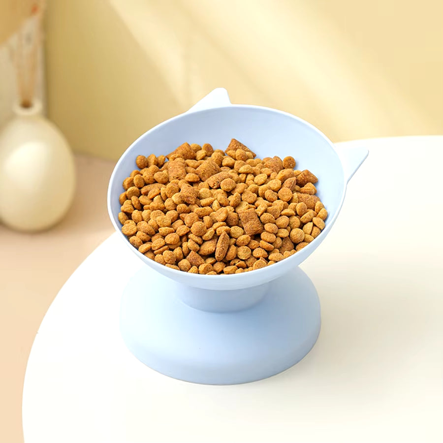 Cat Pet Feeding and Drinking Bowl, Dog Bowl, Cat Bowl, High Footed Slanted Mouth Bowl, Pet Supplies