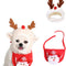 2PCS Christmas Adjustable Pet Christmas Costume Set Including Reindeer Antlers Christmas Tree Headband and Pet Christmas Accessories Decoration Scarf (Red, L)