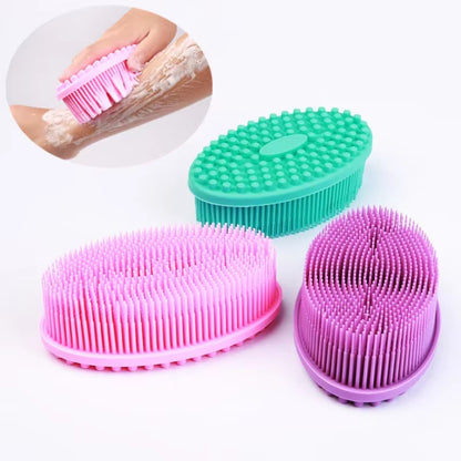 Silicone Shampoo Head Scalp Massage Brush Silicone Body Brush Hair Washing Comb Bath SPA Shower Comb Massage Hair Comb