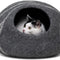 Cat Cave – Premium Felt Cat Bed for Indoor Cats, Handmade 100% Merino Wool (Dark Shades) (Medium, Dark Grey)