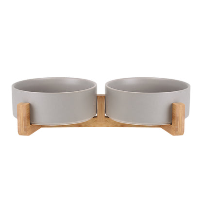 Cat Bowl Double Bowl Ceramic Dog Bowl Cat Food Bowl Pet Food Bowl Cat Food Rice Bowl Dog Bowl Dog Drinking Water Bowl anti Overturning