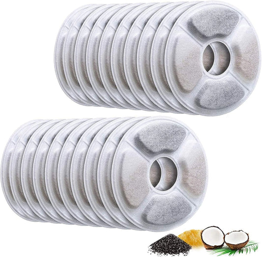 Cat Water Fountain Filters Replacement Premium Cotton Activated Carbon and Resin Ion Particles Replacement Pet Water Dispenser Filter for Cat&Dog Pet Water Fountain Filter Keep Water Fresh (20)