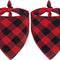 2 Pack Dog Christmas Bandanas, Classic Buffalo Red Plaid Pet Bandana Scarf Triangle Bibs Kerchief Pet Costume Outfit Accessories for Small Medium Large and Extra Large Dogs Cats Pets (Small)